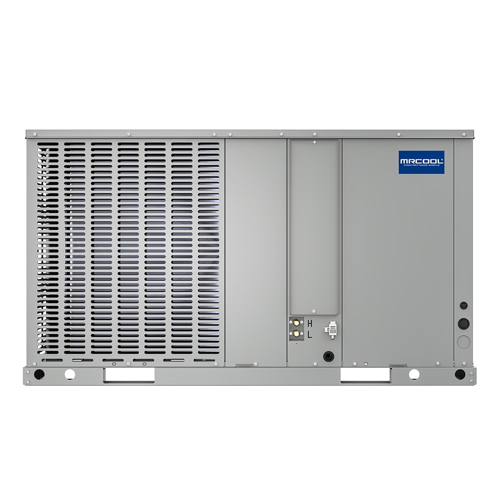 VersaPro® Series 13.4 SEER2 Package Heat Pump — packaged unit. Manufacturer component photograph; verify complete kit contents.
